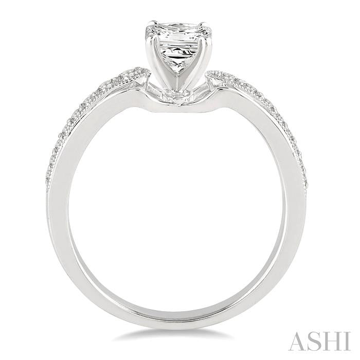 1/5 Ctw Diamond Semi-Mount Engagement Ring in 14K White Gold