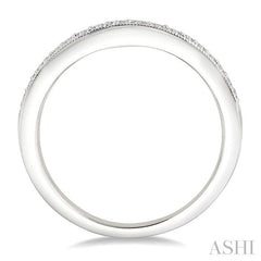 1/5 Ctw Round Cut Diamond Wedding Band in 14K White Gold