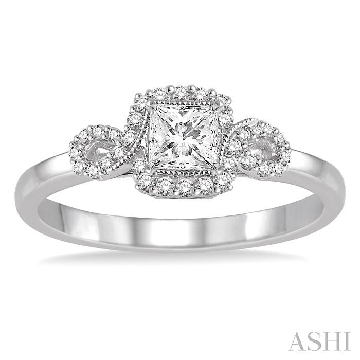 1/5 Ctw Diamond Semi-Mount Engagement Ring in 14K White Gold