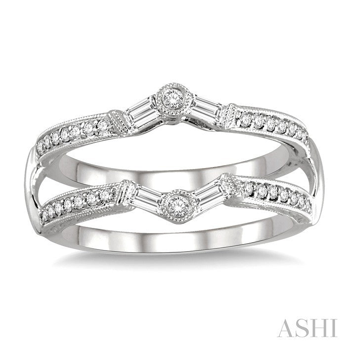 1/2 Ctw Diamond Insert Ring in 14K White Gold