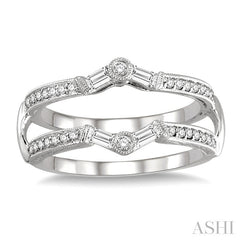 1/2 Ctw Diamond Insert Ring in 14K White Gold