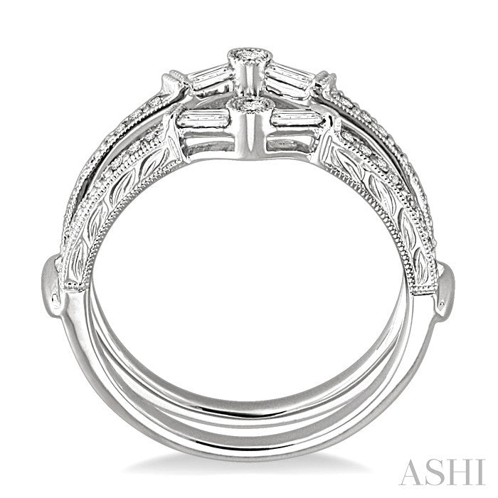 1/2 Ctw Diamond Insert Ring in 14K White Gold