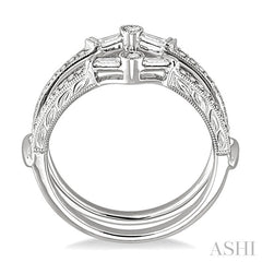 1/2 Ctw Diamond Insert Ring in 14K White Gold