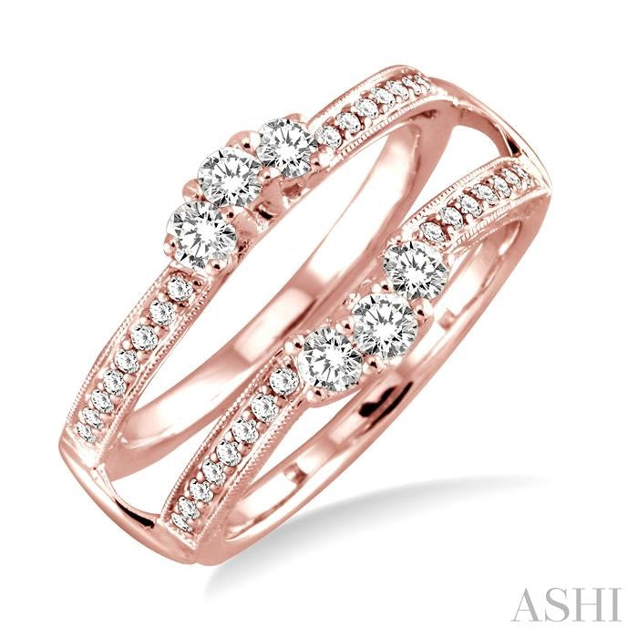 1/2 Ctw Diamond Insert Ring in 14K Rose Gold