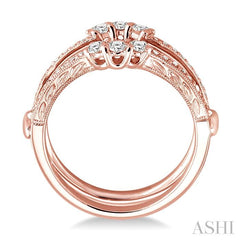 1/2 Ctw Diamond Insert Ring in 14K Rose Gold