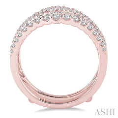 3/4 Ctw Round Cut Diamond Insert Ring in 14K Rose Gold