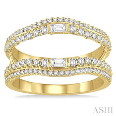 3/4 Ctw Diamond Insert Ring in 14K Yellow Gold