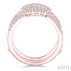 1 Ctw Round Diamond Insert Ring in 14K Rose Gold