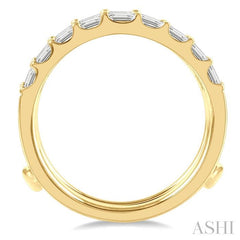 3/4 Ctw Baguette Diamond Insert Ring in 14K Yellow Gold
