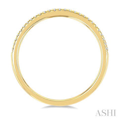 1/5 Ctw Double Row Round Cut Diamond Fashion Ring in 10K Yellow Gold