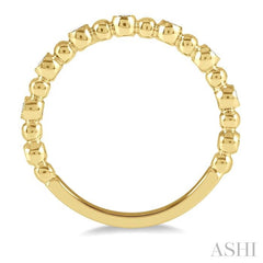 1/6 Ctw Ball Link Round Cut Diamond Stack Band in 14K Yellow Gold