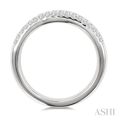 1/2 Ctw Channel Set Baguette and Round Cut Diamond Fashion Band in 14K White Gold