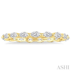 5/8 Ctw Marquise Cut Diamond Eternity Wedding Band in 14K Yellow Gold