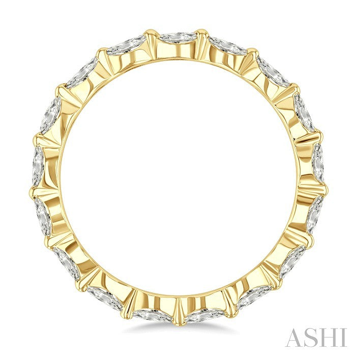5/8 Ctw Marquise Cut Diamond Eternity Wedding Band in 14K Yellow Gold
