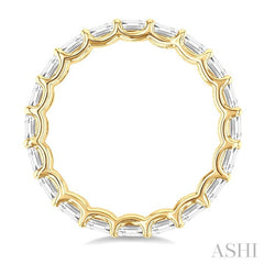 2 1/10 Ctw East-West Set Emerald Cut Diamond Eternity Wedding Band in 14K Yellow Gold
