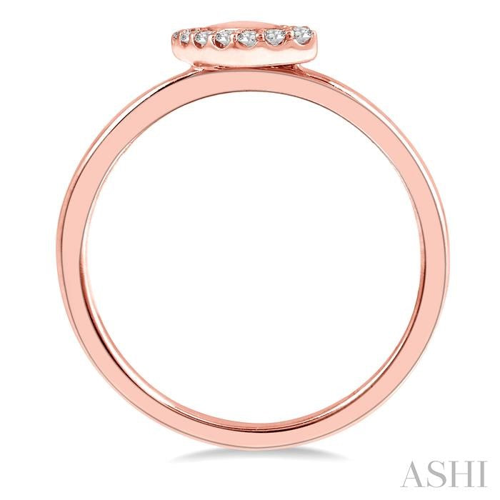 1/10 Ctw Marquise Mount Round Cut Diamond Stack Band in 14K Rose Gold