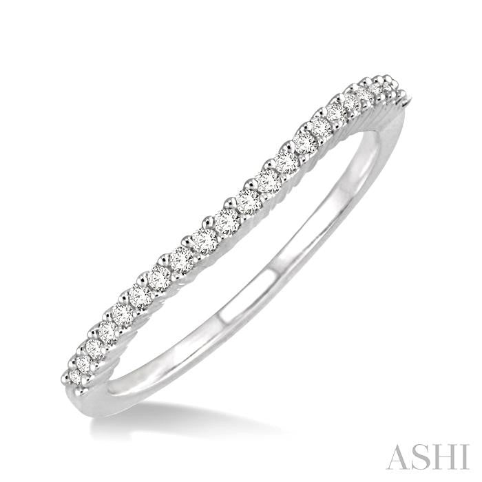 1/6 Ctw Round Cut Diamond 'V' Shape Band in 14K White Gold