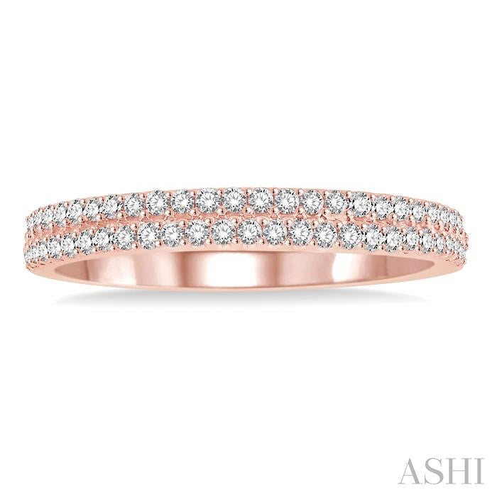 1/3 Ctw Round Diamond Wedding Band in 14K Rose Gold