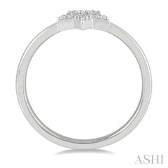 1/20 Ctw Cutout Star Round Cut Diamond Ladies Ring in 10K White Gold