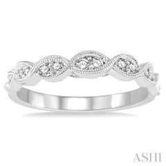 1/5 Ctw Round Diamond Wedding Band in 14K White Gold