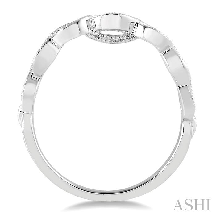 1/5 Ctw Round Diamond Wedding Band in 14K White Gold
