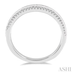 1/3 Ctw Twin Row Round Cut Diamond Band in 14K White Gold