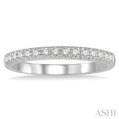 1/4 Ctw 15Stones Round Cut Diamond Wedding Band in 14K White Gold