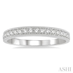 1/3 Ctw Round Cut Diamond Wedding Band in 14K White Gold