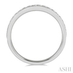 1/3 Ctw Round Cut Diamond Wedding Band in 14K White Gold
