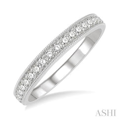 1/3 Ctw Round Cut Diamond Wedding Band in 14K White Gold