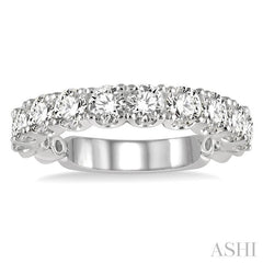 1 1/2 Ctw Lattice Round Cut Diamond Wedding Band in 14K White Gold