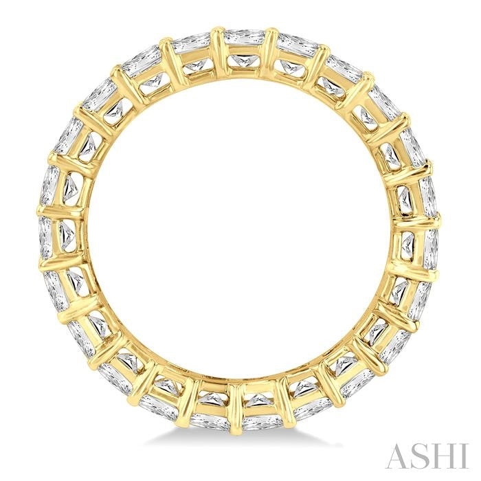 3 Ctw Eternity Princess Cut Diamond Wedding Band in 14K Yellow Gold