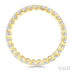 1 Ctw Round Cut Diamond Eternity Wedding Band in 14K Yellow Gold