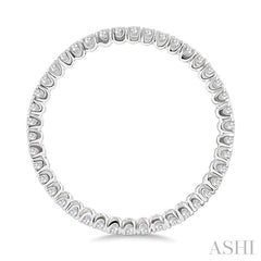 1/2 Ctw Round Cut Diamond Eternity Wedding Band in 14K White Gold