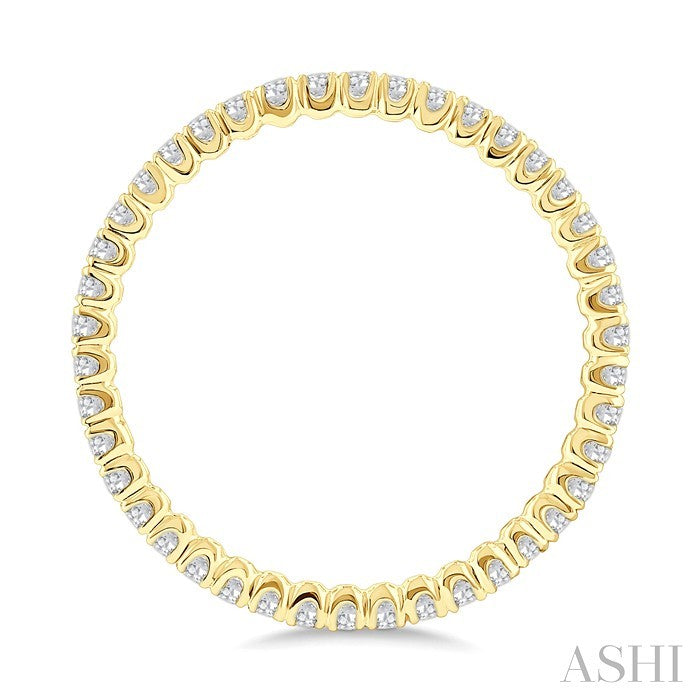 1/2 Ctw Round Cut Diamond Eternity Wedding Band in 14K Yellow Gold