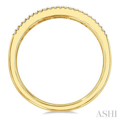 1/3 Ctw Baguette and Round Cut Diamond Stackable Fashion Band in 14K Yellow Gold