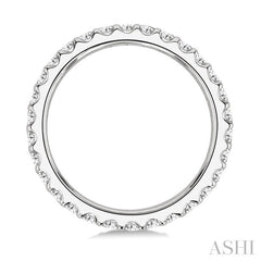 1 Ctw Round Cut Diamond Eternity Wedding Band in 14K White Gold