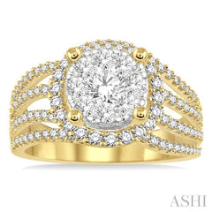 1 Ctw Diamond Lovebright Ring in 14K Yellow Gold