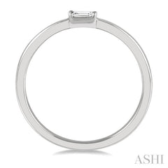 1/20 Ctw Baguette Diamond Stackable Petite Fashion Ring in 10K White Gold