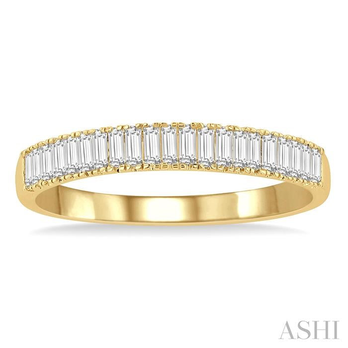 1/3 Ctw Stackable Baguette Diamond Fashion Band in 14K Yellow Gold