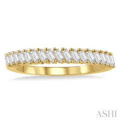 1/4 Ctw Stackable Baguette Diamond Fashion Band in 14K Yellow Gold