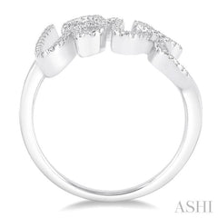 1/5 Ctw Round Cut Diamond Love Ring in 10K White Gold