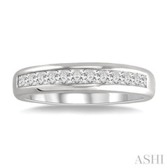 3/4 Ctw Princess Cut Diamond Wedding Band in 14K White Gold