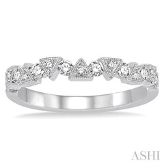 3/8 Ctw Round CUT Diamond Stack Band in 14K White Gold