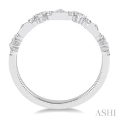 3/8 Ctw Round CUT Diamond Stack Band in 14K White Gold