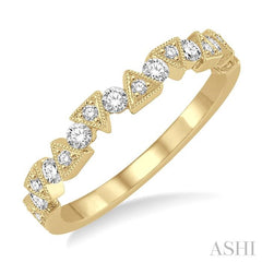 3/8 Ctw Round CUT Diamond Stack Band in 14K Yellow Gold