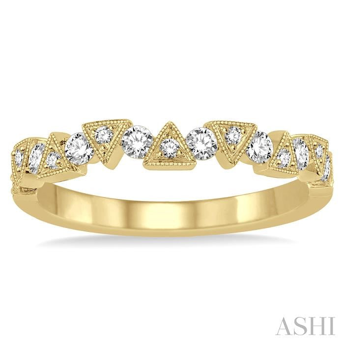 3/8 Ctw Round CUT Diamond Stack Band in 14K Yellow Gold