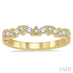 3/8 Ctw Round CUT Diamond Stack Band in 14K Yellow Gold