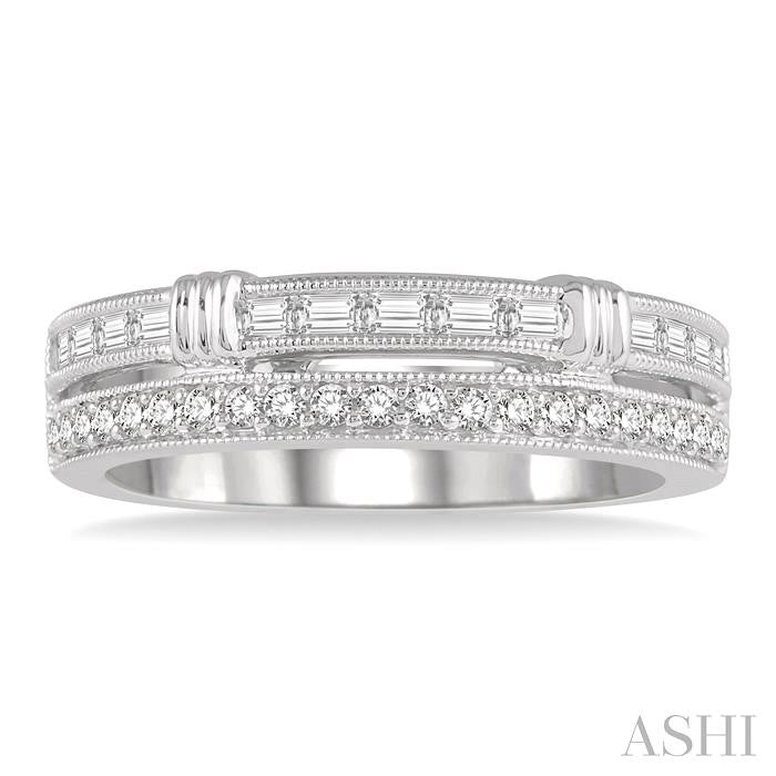 1/2 Ctw Diamond Stack Band in 14K White Gold