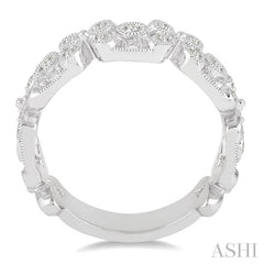 1/4 Ctw Round Cut Diamond Fashion Ring in 14K White Gold